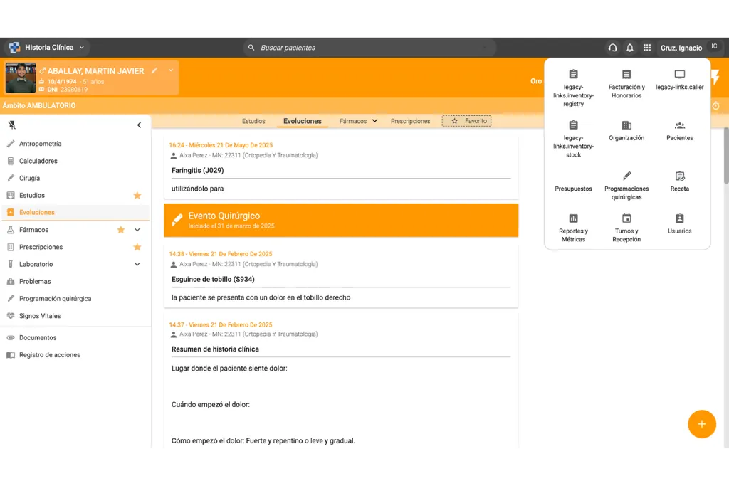 Plataforma Omnia Salud — vista desktop